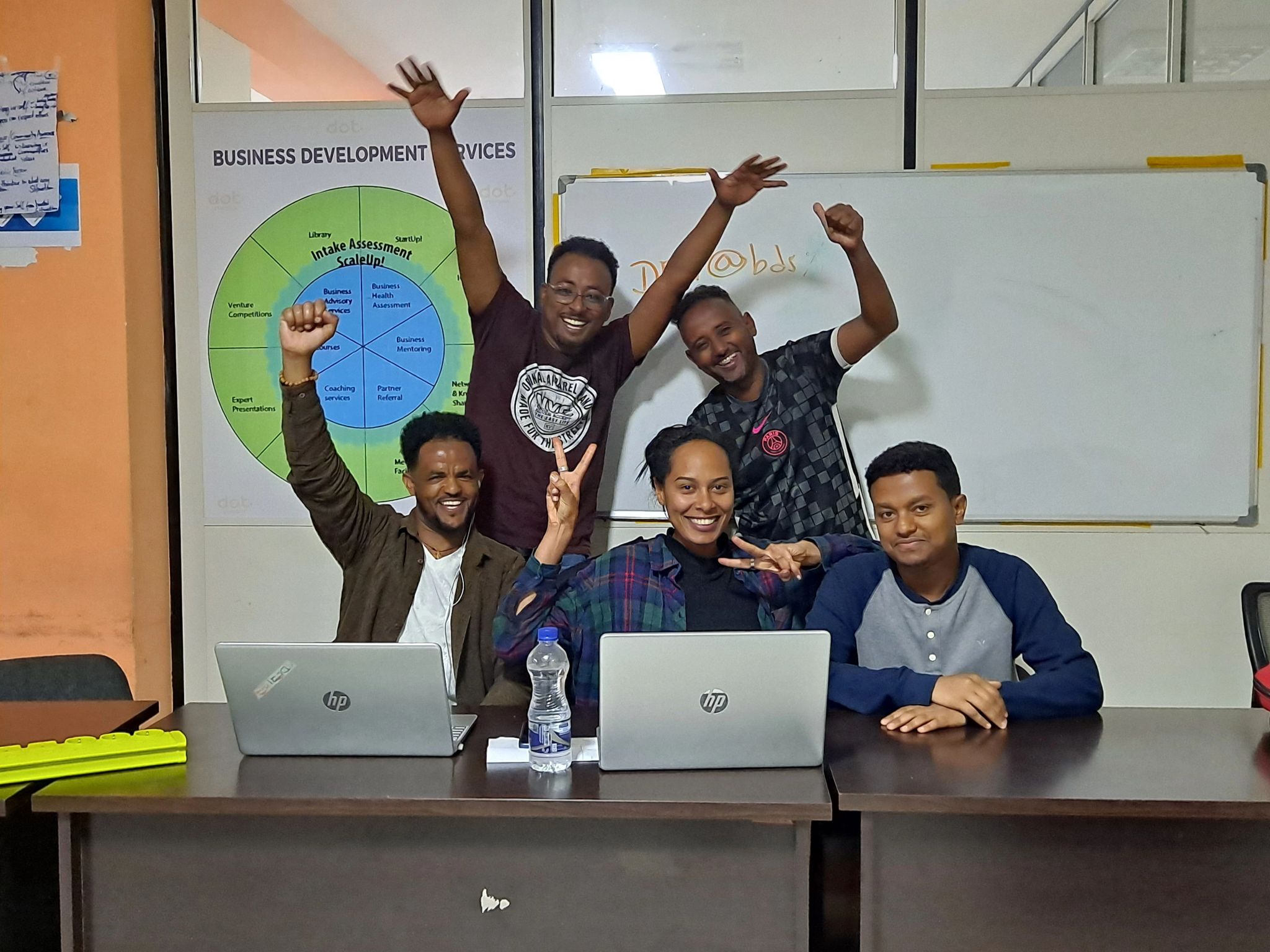 Participants of the Digital Livelihoods Program Happy and Smilling. Redefining the Future of Refugees in Ethiopia